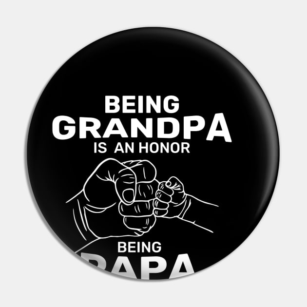 Being Grandpa Is An Honor Being Papa Is Priceless Pin by denkanysti