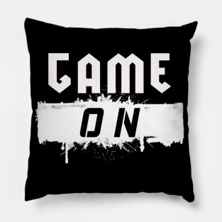 Game On Black T-Shirt Pillow