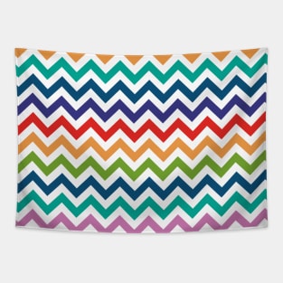 Zigzag Colorful Lines Design Tapestry