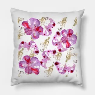 pattern of wild pink flowers Pillow