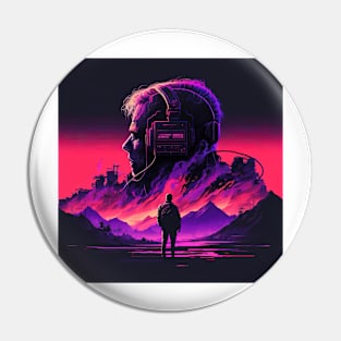 Synthwave apocalypse Pin