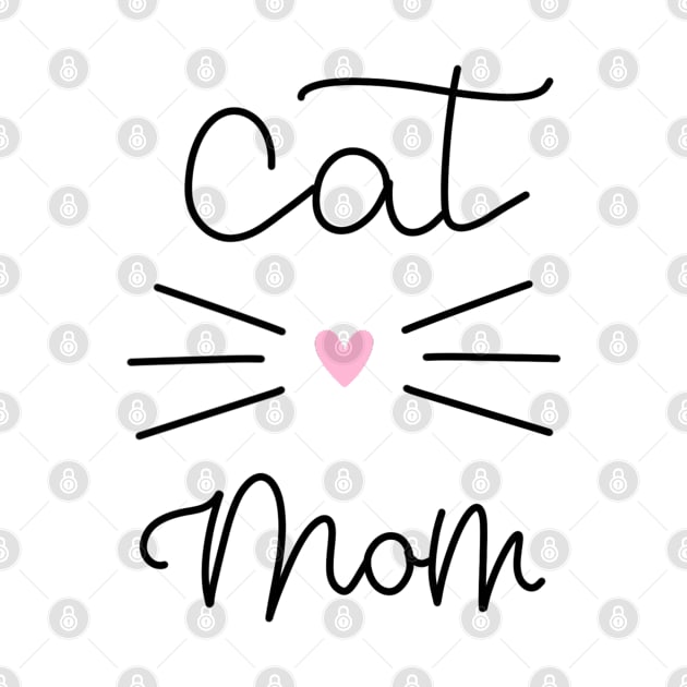 Cat Mom - Pink Heart - Whiskers by TheMidnightBruja