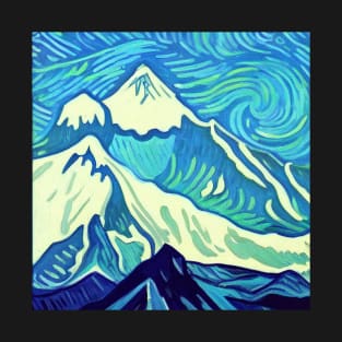 Mount Everest, Vincent van Gogh style T-Shirt