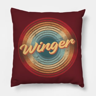 winger vintage circle Pillow