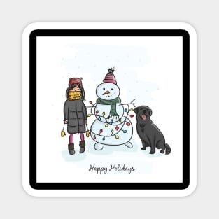 kids happy holidays Magnet