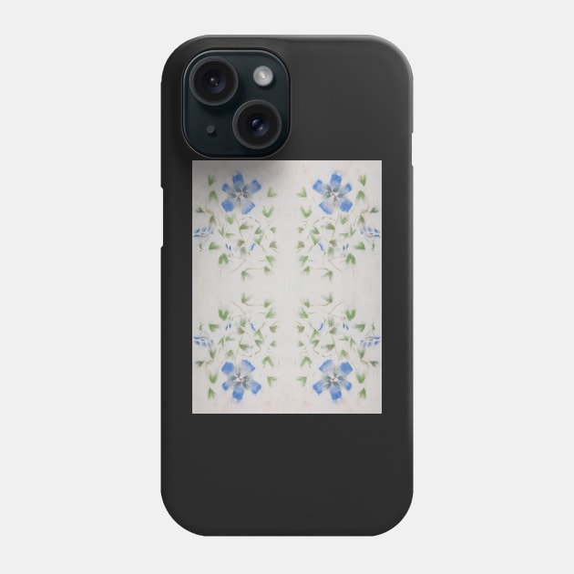 Chinese Watercolor Painted Blue Flowers Phone Case by dianecmcac