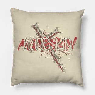 Måneskin cross logo vintage inspired Pillow