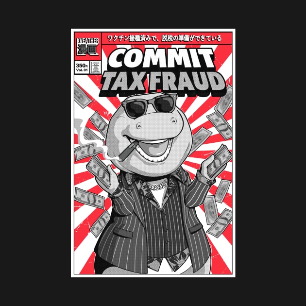 Barney Commit Tax Fraud Manga Style by Kveather Comics