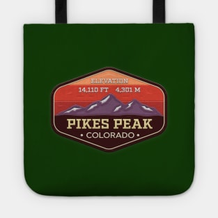 Pikes Peak Colorado - 14er Mountain Climbing Patch Tote