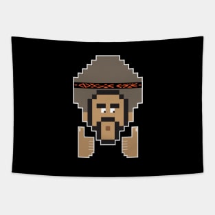 8 Bit Afro Tapestry
