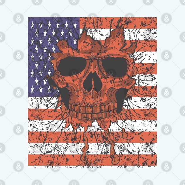 American Flag Skull Patriotic Graphic by sayed20