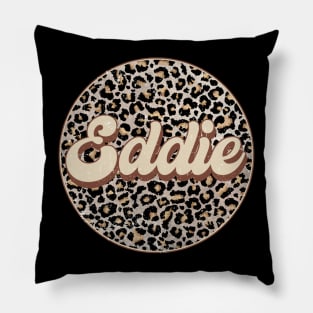Classic Music Eddie Personalized Name Circle Birthday Pillow