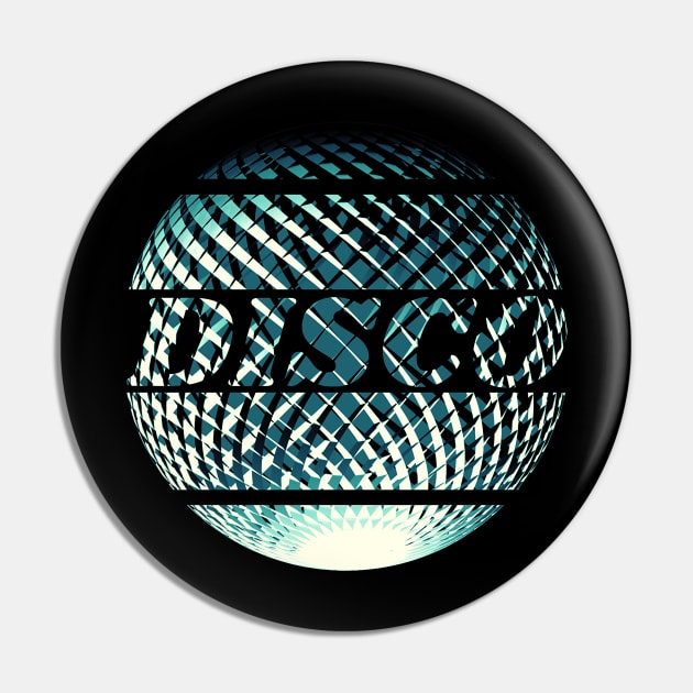 Steel blue disco discoball Pin by Bailamor