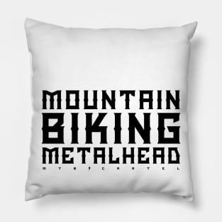 Mountain Biking Metalhead Pillow