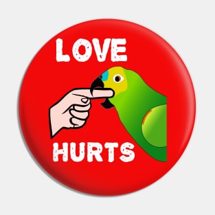 Love Hurts Blue Front Amazon Parrot Biting  (Ver.1) Pin