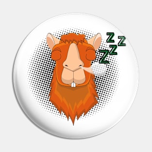 Sleeping Llama Art Pin