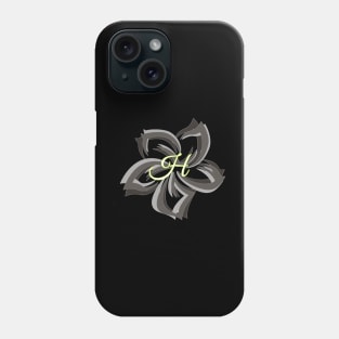 letter H on a tribal plumeria Phone Case