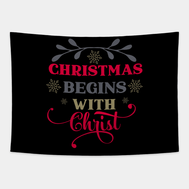 Christmas Begins Tapestry by holidaystore