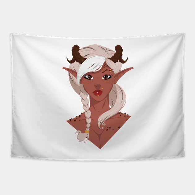 Demon Girl Tapestry by farai