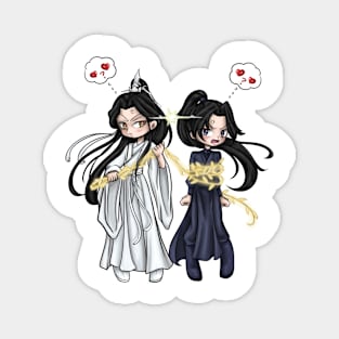 Chibi Fanart Husky and his white Cat Shizun - Mo Ran and Chu wanning Magnet