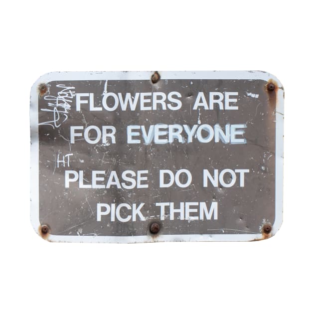 Flowers are for everyone. Please do not pick them. by kaimedina