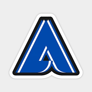 A - Letter A to Z Text Collection Blue & white Colour Magnet