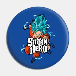 Powered Up Anime Superhero Mashup Parody Pin