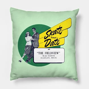 1950s Skate Your Date Pillow