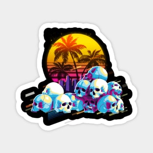 skull retro80s Magnet