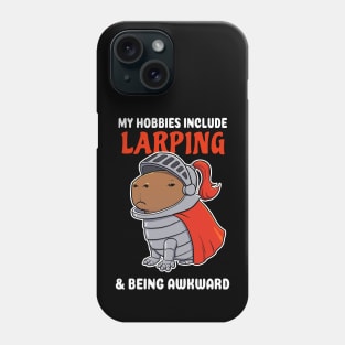 My hobbies include Larping and being awkward cartoon Capybara Knight Phone Case