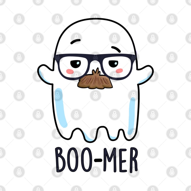 Boo-mer Cute Middle Aged Ghost Pun by punnybone