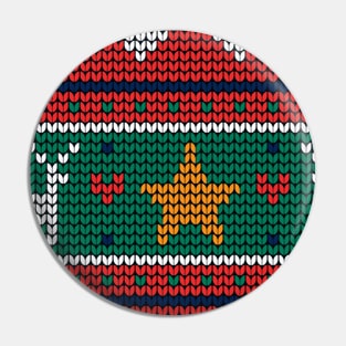 Christmas knitted pattern Pin