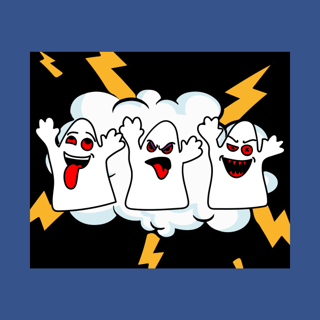 Funny Little Ghosts Halloween by flofin