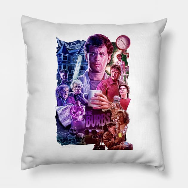 THE BURBS Pillow by spaceboycomics