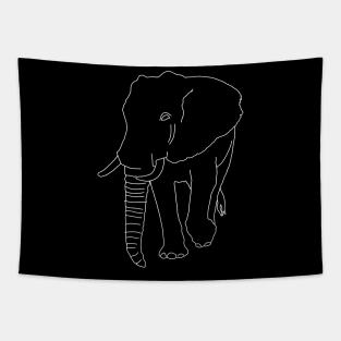 Elephant line art Tapestry