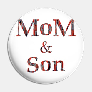 Mon and son in wax fabric Pin