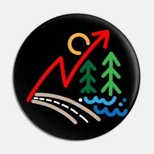 Hiking Arrow Pin