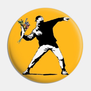 Banksy Flowers Pin