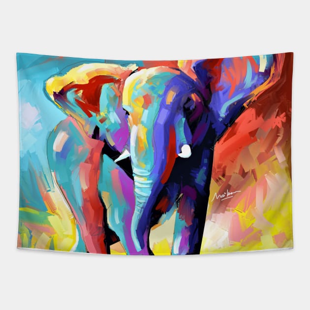 elephant Tapestry by mailsoncello