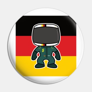 Sebastian Vettel Custom Bobblehead - 2022 Season Flag Edition Pin