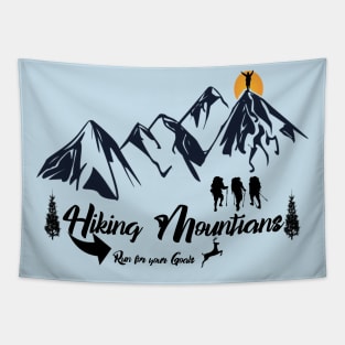 hiking mountains - run for your goals Tapestry