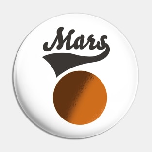 Mars space logo Pin