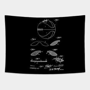 Basketball Vintage Patent Drawing Tapestry