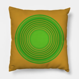 Orange and green circles Pillow