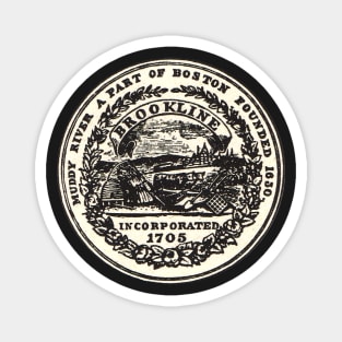 TOWN OF BROOKLINE MASSACHUSETTS 1936 SEAL Magnet