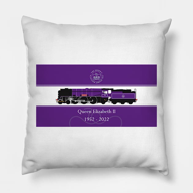 Platinum Jubilee Queen Elizabeth II Pillow by ontherails