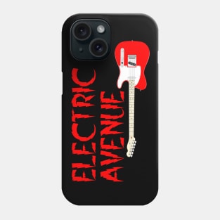 Electric Guitar, Electric Avenue, Red Guitar Phone Case