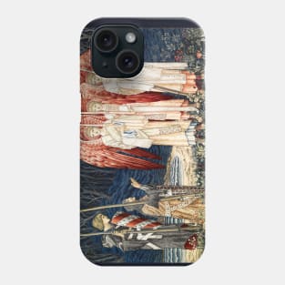 Quest for the Holy Grail,The Attainment,Vision of the Angels to Sir Galahad, Sir Bors and Sir Percival Phone Case