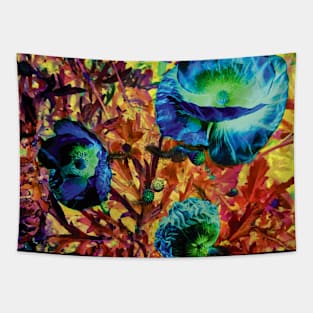 Blue Poppy Tapestry