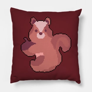 Forest Acrobat: Pixel Art Design for Casual Wear Pillow